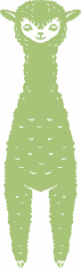green alpaca graphic