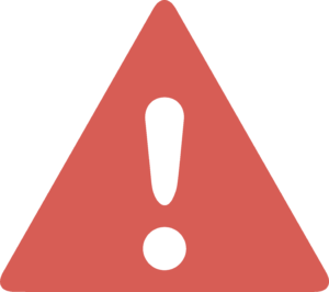 a red triangle with an exclamation point in it