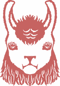 A drawing of an angry llama