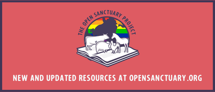 our logo with "New and updated resources at OpenSanctuary.org"