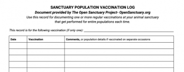 A sample of our Resident Population Vaccine Log!